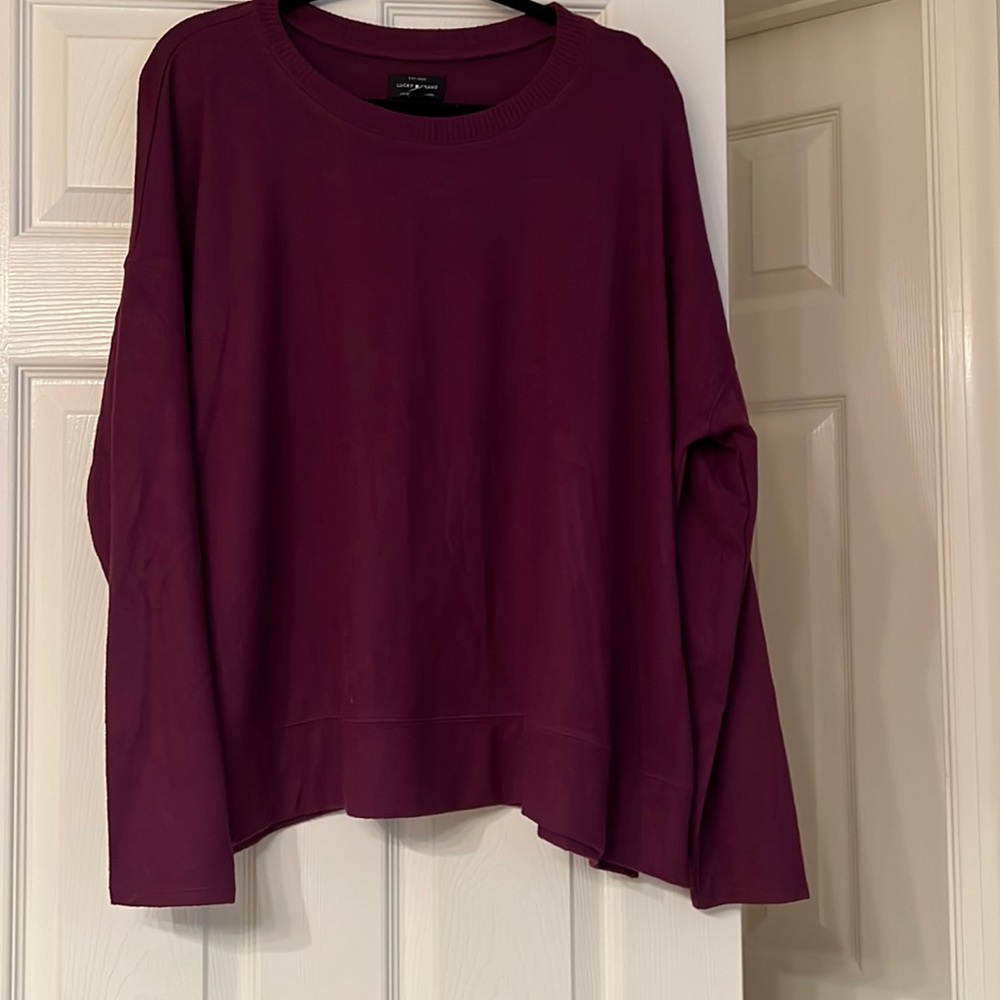 XXL Lucky Brand potent Purple Light Sweater Casual 1519617 NWT